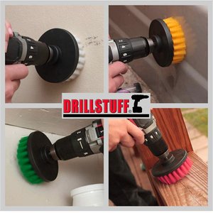 45Pcs Household Cleaning <b>Brush</b> Attachments Set with <b>Scrub</b> Pads Sponge & Long Extension Rod for Home Use - Product Image 2