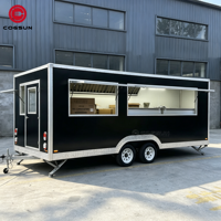 Remorque de restauration mobile commerciale Cogsun, camion-restaurant, remorque de rue, chariot de restauration mobile pour hamburgers et frites, à vendre en Europe