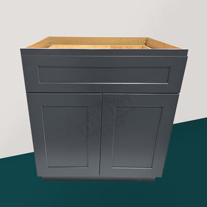 خزائن مطبخ كبيرة في المخزون ، طراز شاكر رمادية داكنة جاهزة للتجميع ، خزانات مطبخ وحدات خشبية من gabines De Cocina - Product Image 1