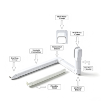 Kit complet de gaines décoratives en PVC pour conduites de climatisation, protection de tuyaux de mini-split, accessoires d'installation