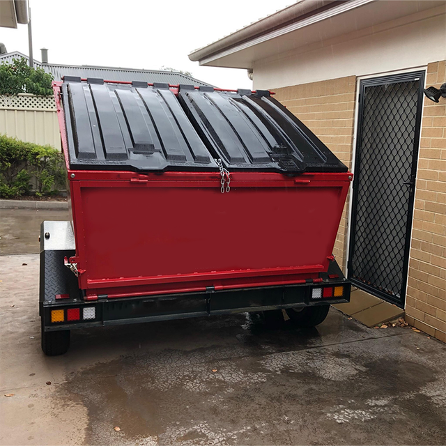 Junk Cleanup Mobile Trailer Skip Recycling Towable Skip Bin Best Quality