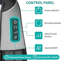 Masseur électrique Shiatsu 3D chauffant pour le dos, le cou et les épaules, avec fonction de pétrissage profond et coussin chauffant intégré