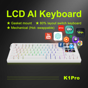 6 개의 LCD 키가있는 K1 Pro 비주얼 키 기계식 키보드 | 소프트웨어 생태계 | OEM 준비 - Product Image 2