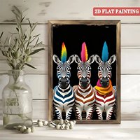 Tableau sur toile encadré en bois 20x30cm avec motif montre et bonbons