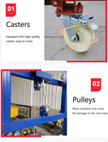 Échafaudage électrique pliable à faible bruit et sans perturbation, échafaudage de construction portable pour la rénovation de centres commerciaux en intérieur