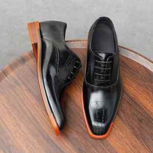 Zapatos de Vestir de Cuero Patentado Británico para Hombre, Talla Grande, Punta en Pico, Formales, Casuales, Ideales para Novios y Bodas - Product Image 4