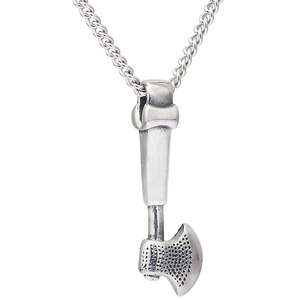 Collar con colgante de hacha de acero de titanio para hombres y mujeres, regalo, joyería de moda para uso diario - Product Image 1