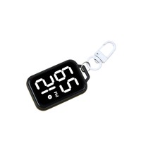 Montre de poche numérique LED à motif tissé chat, mini carrée pour homme, avec date, heure mondiale, rechargeable, design sportif