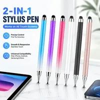 Stylet 2 en 1 pour iPad, iPhone, tablettes Android et Samsung, stylet capacitif à pointe fine pour tous les écrans tactiles