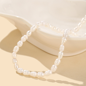Collar de Perlas TeoWaki con Lapislázuli y Cristales, Ajustable, Elegante, de Perlas de Agua Dulce, Regalo de Joyería para Mujer o <span class=keywords><strong>Novia</strong></span> - Product Image 4