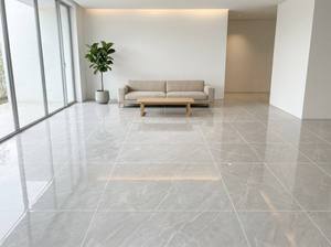 กระเบื้องปูพื้นขายดี 60x60 ซม. เคลือบเงา เซรามิกพอร์ซเลน สีเทา สำหรับตกแต่งภายในสไตล์โมเดิร์น ปูพื้นและห้องนั่งเล่น - Product Image 3