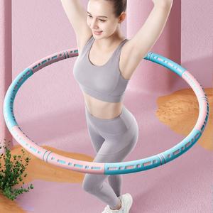 CHENGMO SPORTS Équipement de fitness : Anneau de hula en acier inoxydable lesté et détachable <span class=keywords><strong>pour</strong></span> adultes, <span class=keywords><strong>pour</strong></span> la perte de poids et l'exercice - Product Image 3