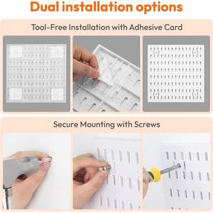 Custom Plastic Peg Board Wall Organizer <b>for</b> Garage Craft Room <b>Kitchen</b> Workshop Office-Multi-Purpose <b>Storage</b> Tool Organizer Bag - Product Image 4