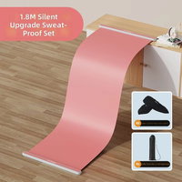 Tapis de glisse populaire en PU pour fitness, antidérapant, résistant à l'usure et anti-collision, pour simulation de ski et de patinage en intérieur
