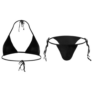 Set di Lingerie Erotica Sexy da Uomo, Bikini Monocolore con Perizoma e Reggiseno con Lacci, Completo Intimo Maschile - Product Image 6
