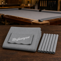 Tissu de billard bleu royal lisse pour table de billard, remplacement professionnel du tapis avec 6 bandes assorties