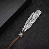 Outdoor Kleine Zilversmid Merk Fruit Vouwmes Damascus Stalen Mes Roestvrijstalen Handvat Edc Hoge Hardheid Scherp