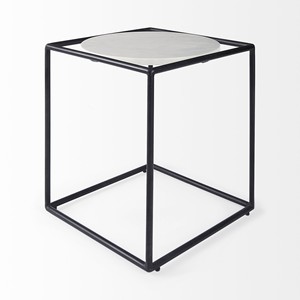 HMS 22 \ "tavolo rotondo in marmo nero da tè e mobili da pranzo per casa soggiorno ufficio costruzione in metallo resistente - Product Image 3