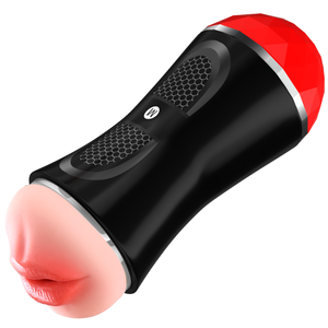 ハイテク男性マスターベーターカップ自動オーラルセックス玩具ソフトシリコーン口ポケットプッシーリアルストローク男性プレジャーデバイス - Product Image 3