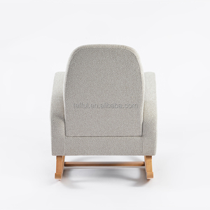 Fauteuil à bascule portable de style européen avec structure en bois pour la maison, le bureau et le salon - Product Image 5