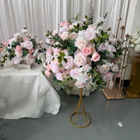 IFG Bestseller 80cm Durchmesser Fuchsia-Rosa Vollständig mit Lilien Besetzter Künstlicher Seidenblumenball als Tischdekoration für Hochzeiten