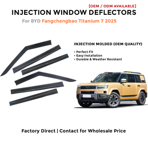 แผ่นบังลมข้างประตูรถยนต์ สำหรับ BYD Qin L EV 2025 อุปกรณ์ตกแต่งรถยนต์ - Product Image 2