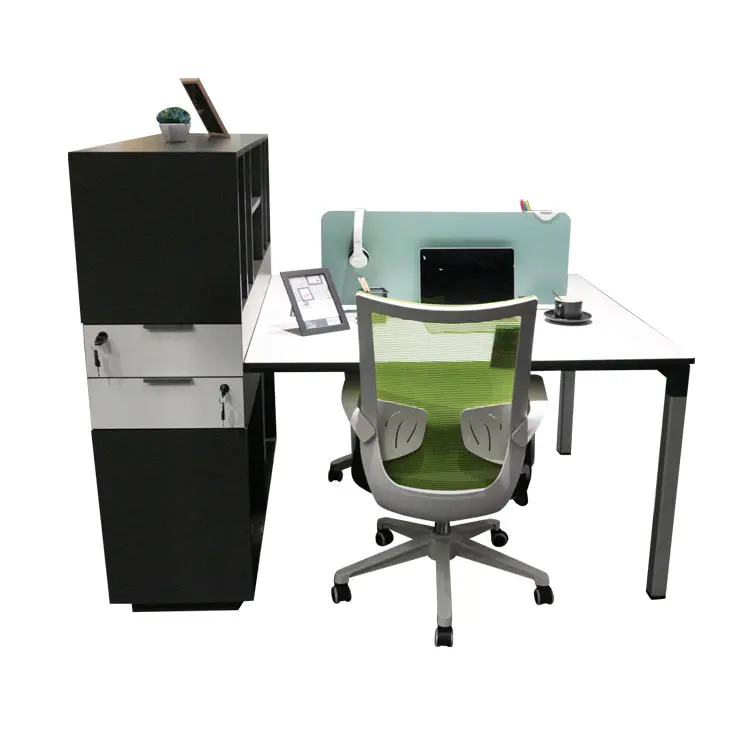 현대 모듈 형 사무실 워크 스테이션 파티션 2/4/6 인용 사무실 가구 사무실 책상 및 워크 스테이션
