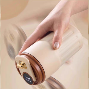 कस्टम स्मार्ट स्टेनलेस स्टील टच स्क्रीन का नेतृत्व किया इन्सुलेट पानी की बोतल धातु टंबलर, तापमान प्रदर्शन नेतृत्व प्रकाश अनुस्मारक के साथ - Product Image 5