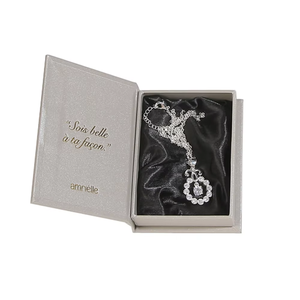 Caja de cartón de lujo reciclable personalizada de gran venta, embalaje de joyería con forma de libro con cierre magnético para artículos de lujo - Product Image 4