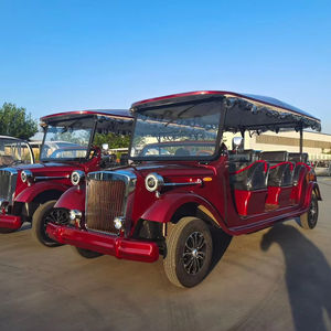 Voiture électrique classique de haute qualité pour le tourisme, style vintage, bus panoramique, chariot touristique pour terrains de golf, batterie au plomb-acide, 60 km/h, 4-17 places - Product Image 1