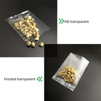Sachet d'emballage alimentaire thermoscellé transparent mat avec fermeture arrière, pour biscuits et bonbons, anti-odeur