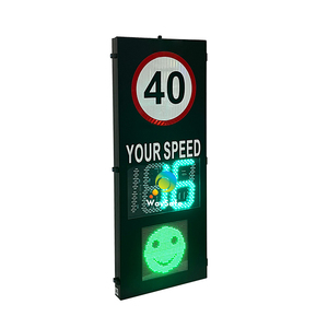 Panneau de signalisation de vitesse solaire P10 le plus populaire en Arabie Saoudite, utilisé pour détecter la vitesse des véhicules et alerter les conducteurs - Product Image 6