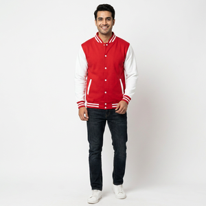 Chaqueta Varsity Personalizada 2024 para Hombre, de Alta Calidad, 100% Algodón, Transpirable, con Estampado Puff, Diseño Deportivo con Espíritu de Equipo - Product Image 1