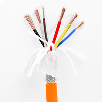 Câble de chaîne de traction servo 4x1.5 + 2x1.0 Câble d'alimentation du moteur 8 cœurs PVC flexible Câbles servo