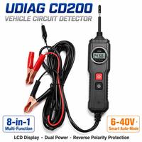 UDIAG CD200 Rilevatore di Circuiti per Veicoli 8-in-1, Tester di Alimentazione 6-40V, Strumento Diagnostico Elettrico Automobilistico con LCD per Auto e Camion