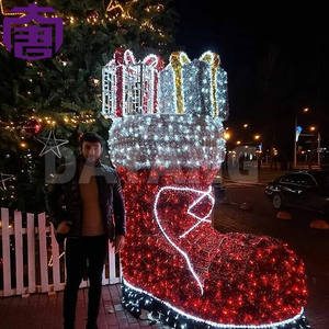 ไฟประดับรูปรองเท้าคริสต์มาสสำหรับตกแต่งภูมิทัศน์ถนนและงานปาร์ตี้ในร่มในช่วงเทศกาล พร้อมแสง LED สีอุ่น - Product Image 4