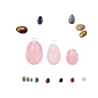Ensemble d'œufs de Yoni sculptés certifiés GIA pour femmes, exercices de Kegel, baguette de massage, pierre naturelle, pierre précieuse, cristal de jade, jouet pour les muscles vaginaux HSB