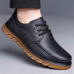 Zapatos Casuales de Cuero para Hombre, Último Modelo 2026, Cuero Genuino, Transpirables, con Cordones, Cosidos a Mano, para Uso Diario - Product Image 4