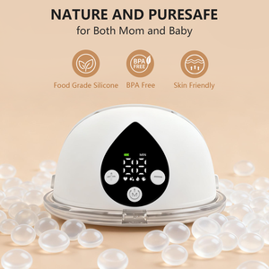 Tire-lait électrique portable mains libres ISO, 4 modes, 12 niveaux de succion, chargement USB, écran LED, tasse à lait 150 ml, silicone et PP, garantie 2 ans - Product Image 3