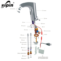 Capteur infrarouge automatique adaptateur de robinet capteur intelligent avec capteur intelligent de soupe robinet d'évier infrarouge automatique robinet de cuisine