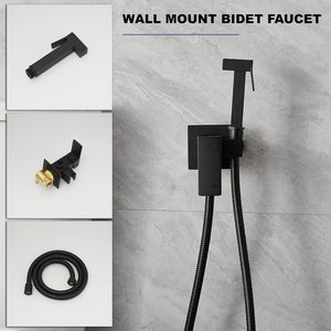 Douchette à main en laiton massif (noyau en cuivre) - Robinet de santé mural avec <span class=keywords><strong>tuyau</strong></span> et support - Product Image 4
