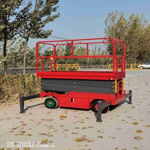 Pequeño elevador de tijera Beigong marca 3M 4m <span class=keywords><strong>5M</strong></span> Mini elevador de tijera 300kg plataforma de trabajo aéreo plataforma de tijera mesa elevadora portátil - Product Image 3