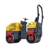 Compacteur industriel HIGHTOP HTJS1000, mini-rouleau vibratoire à double tambour pour asphalte, robuste, 50Hz, moteur entièrement hydraulique