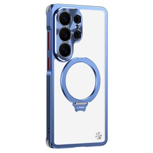เคสหลังแบบด้านกึ่งโปร่งแสงสำหรับ Samsung S26 S25 Ultra พร้อมขาตั้งแม่เหล็ก กรอบอะลูมิเนียมอัลลอยด์ ป้องกันการกระแทก - Product Image 1