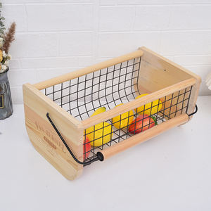 Panier de rangement en bois sans couvercle, panier de récolte pour <span class=keywords><strong>jardinier</strong></span>, panier en fer pour fruits et légumes, articles divers, œufs, jardin, jardin - Product Image 4