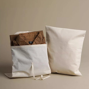 Sac d'emballage biodégradable en coton biologique avec logo personnalisé, idéal pour sous-vêtements, chaussures, avec rabat – Offre Spéciale - Product Image 4