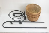 Étagère de rangement simple pour fruits et légumes avec roulettes et paniers