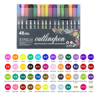 6 couleurs écologique bricolage noël voeux anniversaire écriture paillettes Art dessin métallique stylos école enfants cadeau contour marqueur