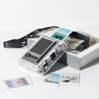 Étui pour appareil photo Lerp&Camera pour Instax Mini EVO, coque de protection transparente en plastique cristal, anti-collision, anti-chute, étui de voyage