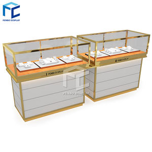 הבציר זכוכית גדולים הוביל זכוכית ראווה ארון אחסון תצוגה עם מנעול מעוקל מראה מותאם אישית בסין - Product Image 5